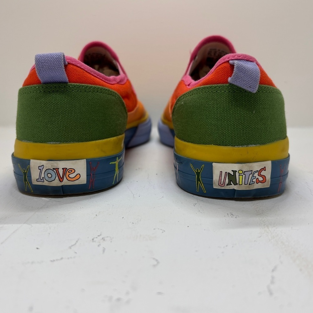 Adidas Originals Nizza Pride Slip-On Sneakers Rainbow Multicolor Men’s Size 8.5 - Picture 5 of 7